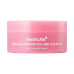 Medicube PDRN Pink Caffeine Collagen Eye Patch — гидрогелевые патчи под глаза с PDRN, кофеином и коллагеном против отёков и морщин